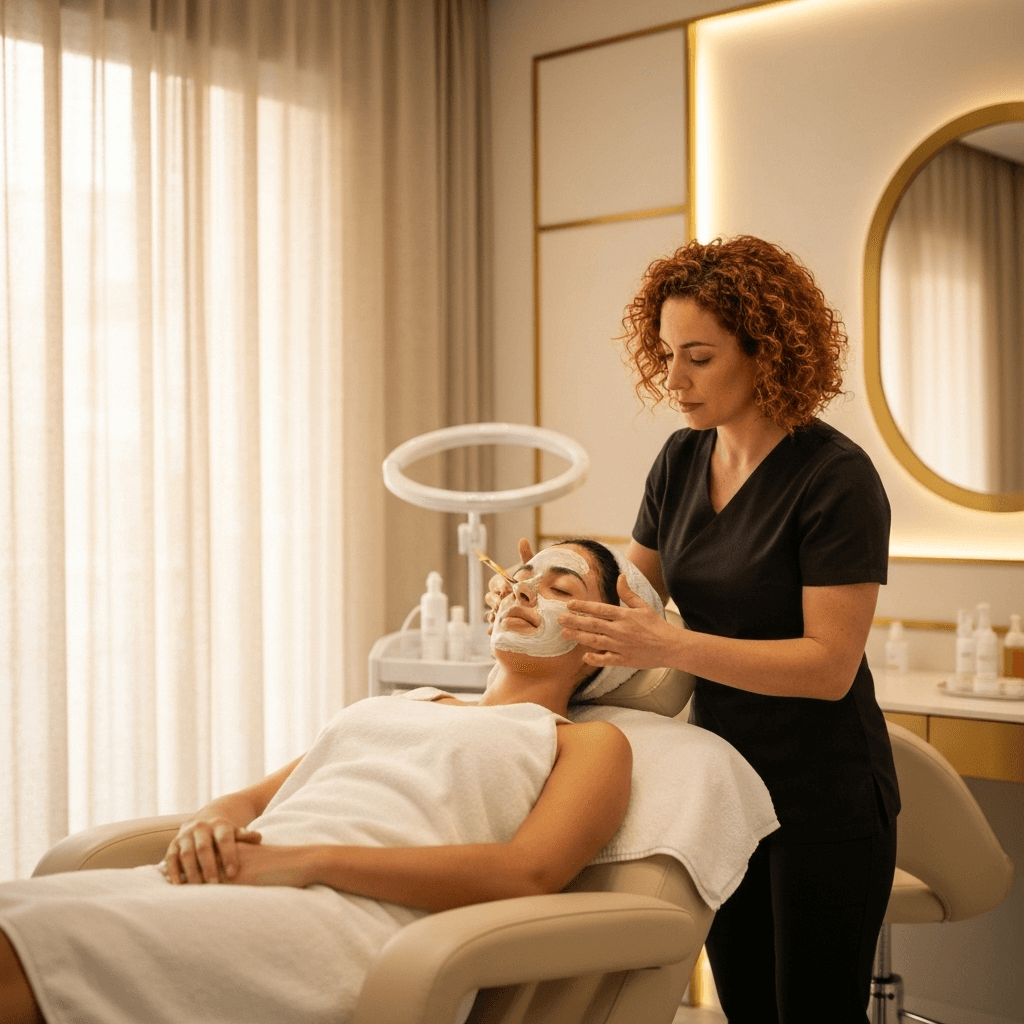 Tratamiento facial en cabina